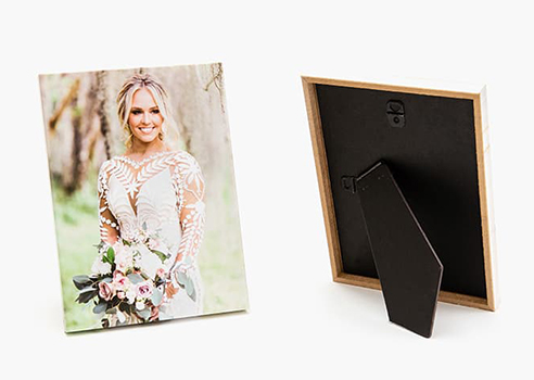 The built in black easel makes your Gallery Stand ready to display right out of the box!